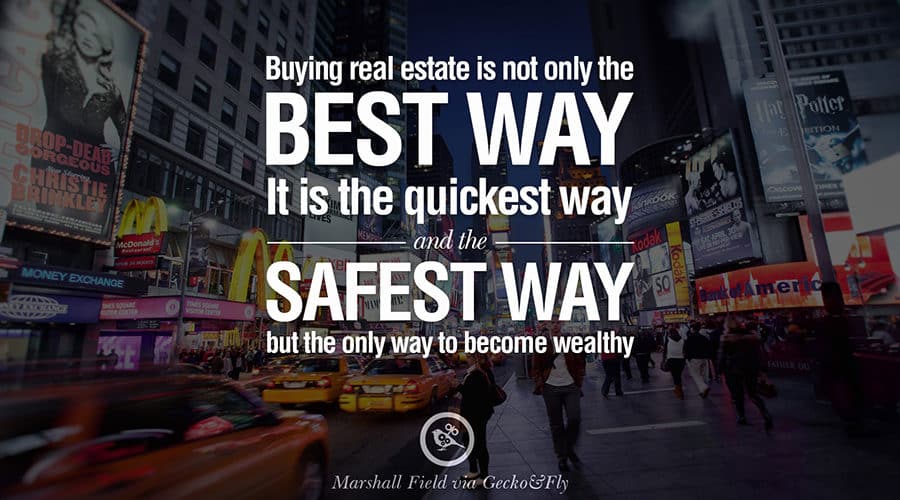 real estate safe way to become wealthy poster